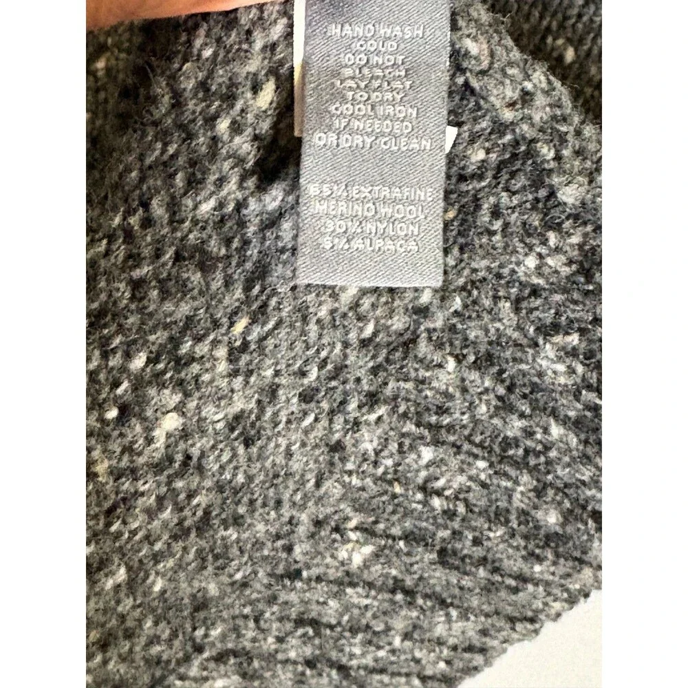 Bonobos Sweater Mens XL Gray Speckled Mock Neck Wool Alpaca Blend Pullover